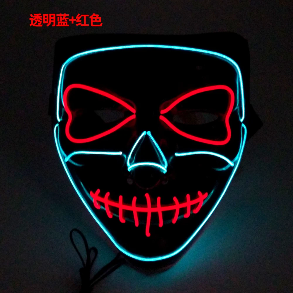Маска для Хэллоуина V одежда клоуна череп светодиодный свет Вечерние Маски