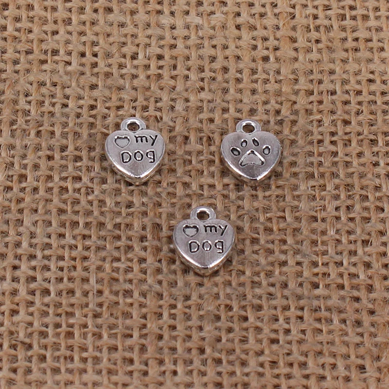 

Подвески «Моя собака» под античное серебро, 13 х10 мм, 14 шт.