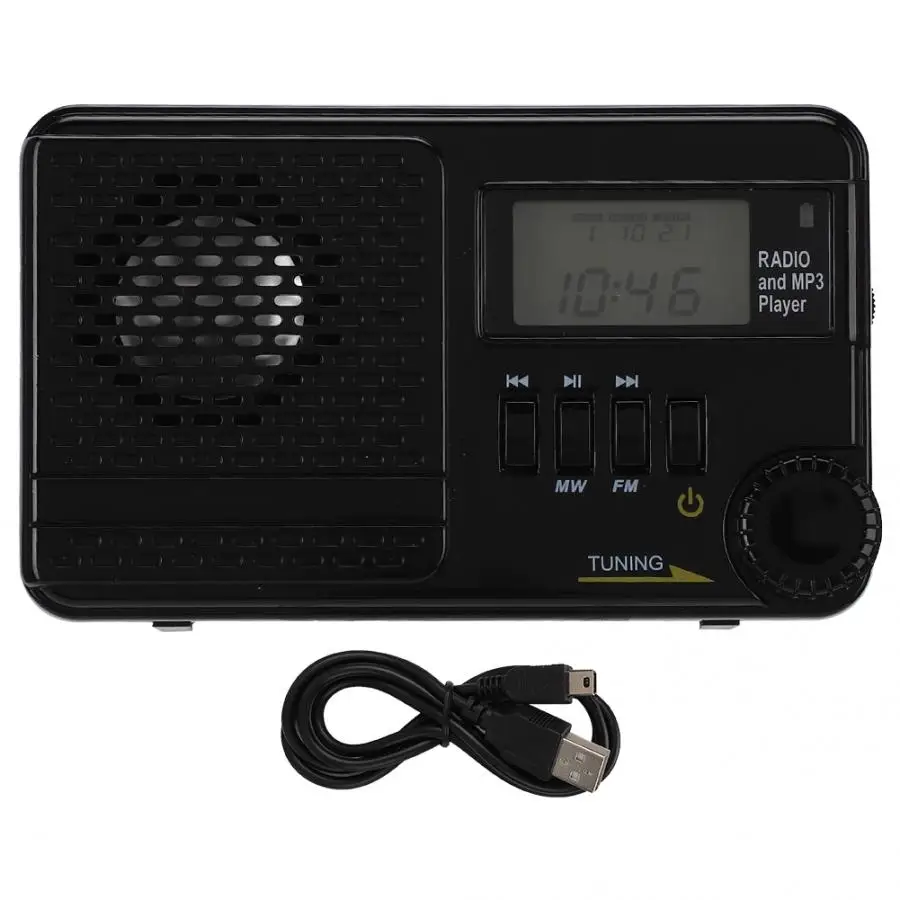 Портативный fm-радиоприемник многофункциональный MP3-плеер с USB/TF входом fm/MW 70-88 МГц