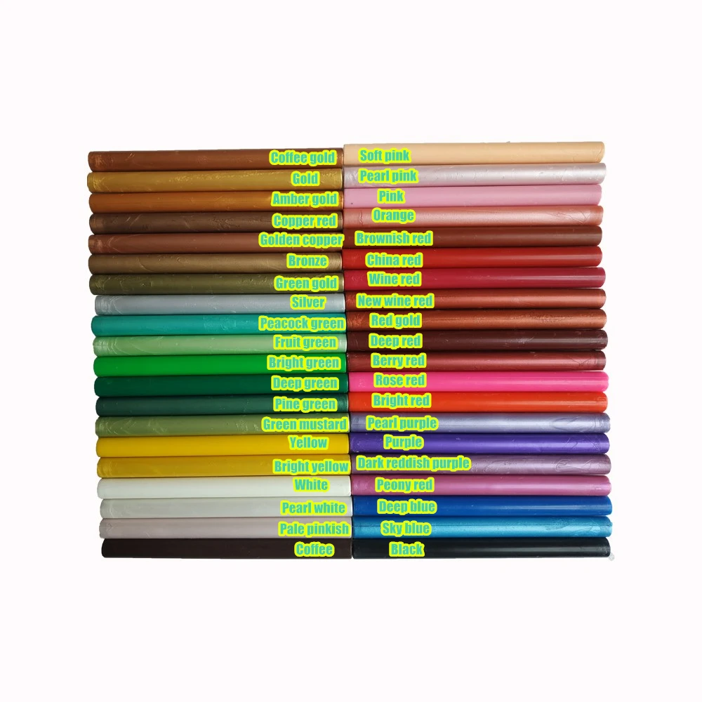 Круглые палочки для запечатывания клеевого пистолета 40 цветов приглашений и