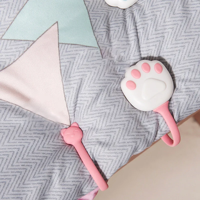 4 шт. зажимы для простыни в форме лапы пряжка одеяло фиксированный зажим