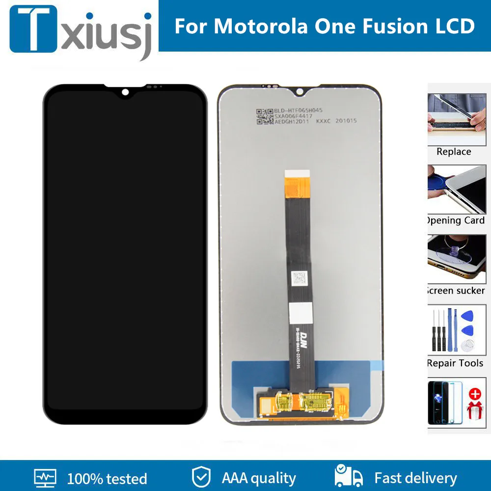

Оригинальный 6,5 "для Motorola One фьюжн, ЖК-дисплей, сенсорный экран, дигитайзер, для сборки, XT2073-2 для Moto один Fusion с ЖК-дисплеем