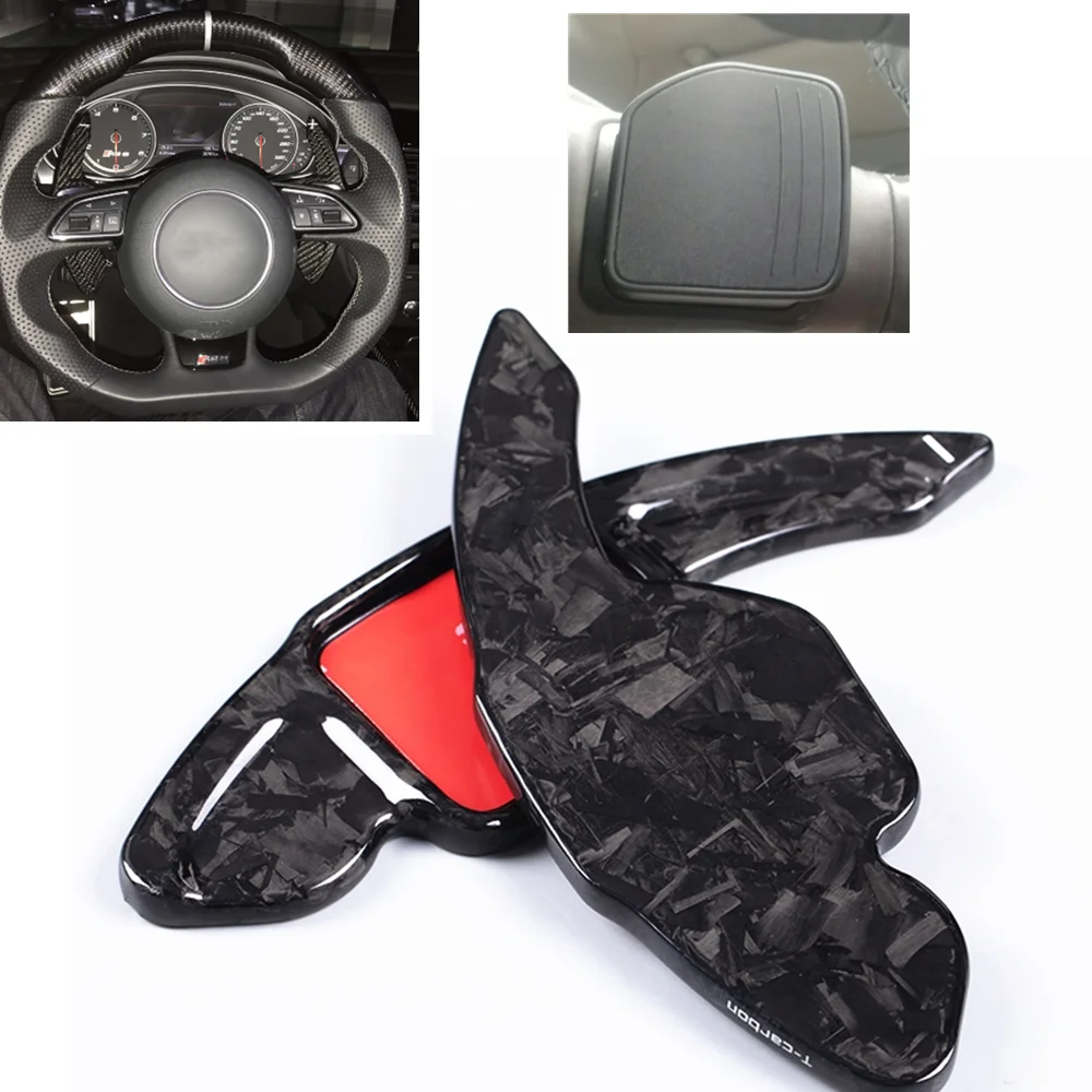

Real Forged Carbon Fiber Car Steering Wheel Shift Paddle Extension Cover For Audi A3 A4L A7 Q5 A5 A6L S6 S7 SQ5 Q3 Q5 Q7 RS3/R8