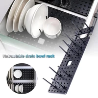 kitchen shelf organizer telescopic dish plate drying rack bowl pot lid storage holder adjustable kitchen dish drying holders