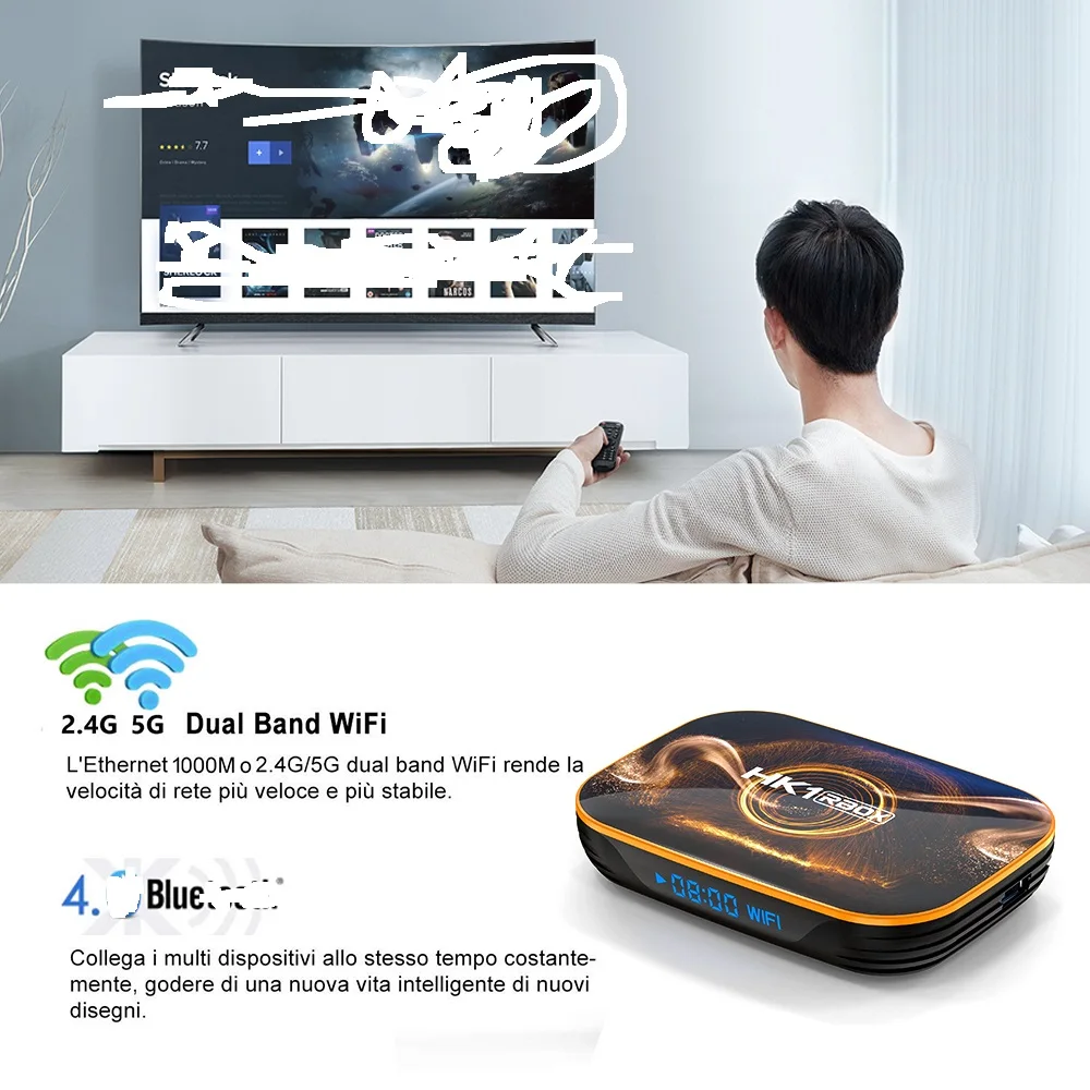 HK1 RBOX R1 Android 10 4 Гб 64 ТВ-бокс 0 Смарт Rockchip RK3318 4K 60fps USB3.0 Google Play Netflix Youtube | Электроника