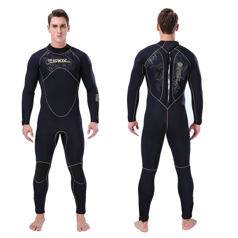 Полноразмерный гидрокостюм Для мужчин утепленные 5 мм неопрена с подкладкой из