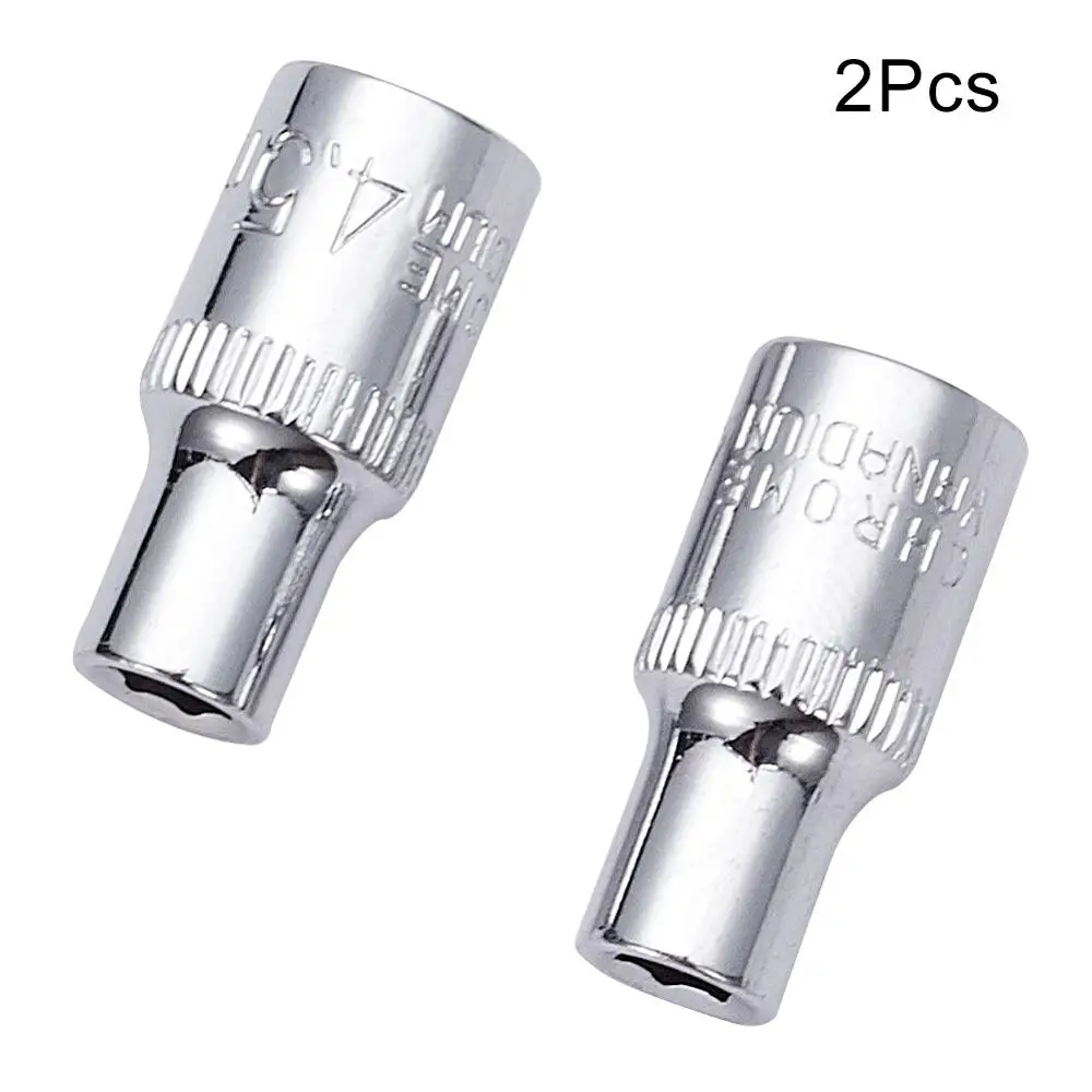 Utoolmart 4-14mm 1/4" Drive Socket Set Axle Nut Hex Chrome-vanadium Steel 6-point Pneumatic Head Wrench Sleeve 2pcs/4pcs | Инструменты