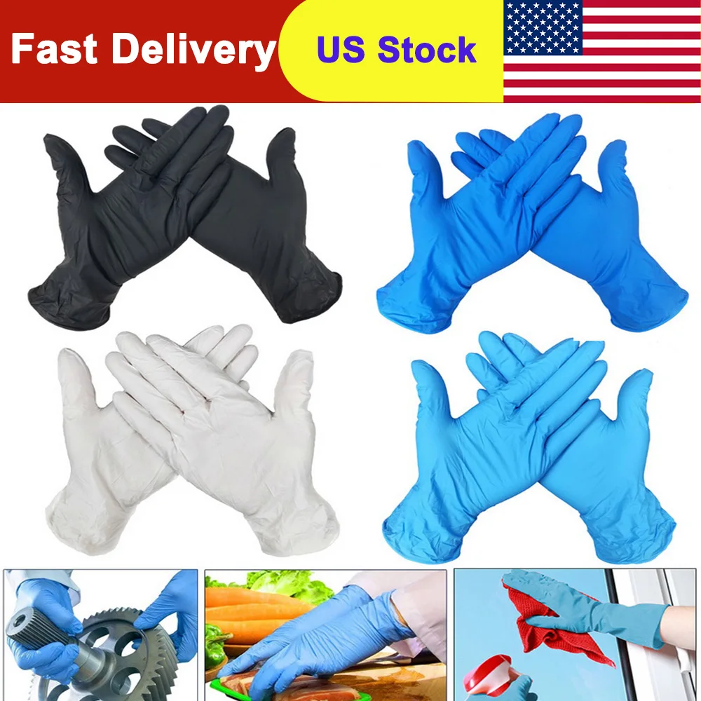 100 шт Одноразовые Перчатки Латексные универсальные кухонные/для мытья