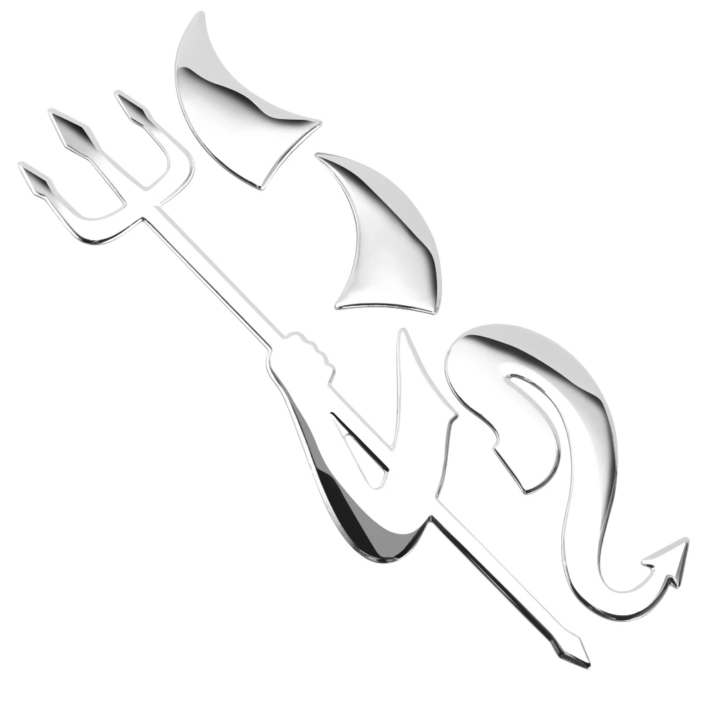 Автомобильные Забавные 3D дьявольные наклейки автомобильные с логотипом хвоста