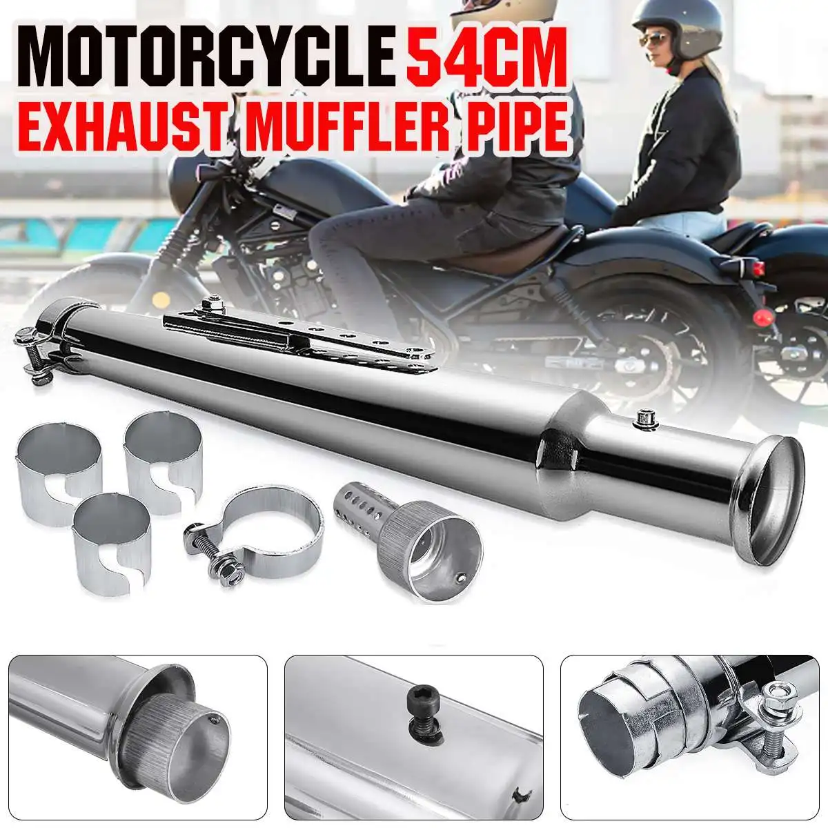 Универсальный мотоциклетный выхлопной наконечник Глушитель выхлопная труба для