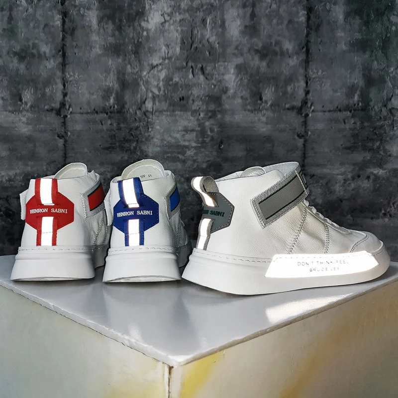 

YEINSHAARS Fashion High Top Shoes For Men High Quality Comfortable Casual Men Shoes Non-slip Flats Men Light Sneakers