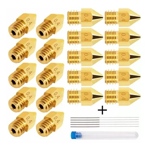 5 шт., насадки из нержавеющей стали, чистящие иглы для Makerbot Creality CR-10, 20 шт., 0,4 мм, насадки для 3D принтера, экструдер MK8