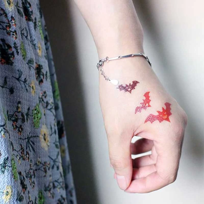 1 лист Хэллоуин светящаяся Татуировка призрак Тати для детей поддельные