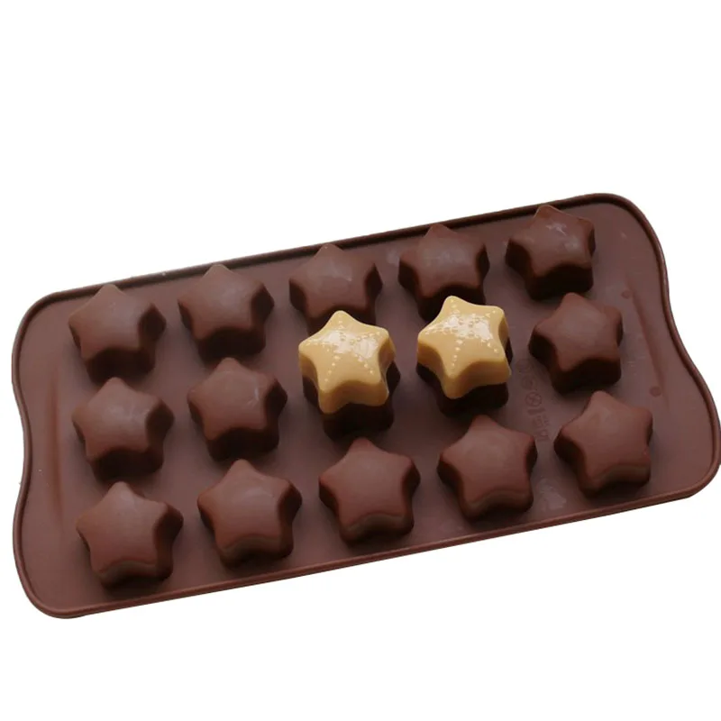 Силиконовая форма для шоколада в форме звезды 15 отверстий|Формы тортов| |