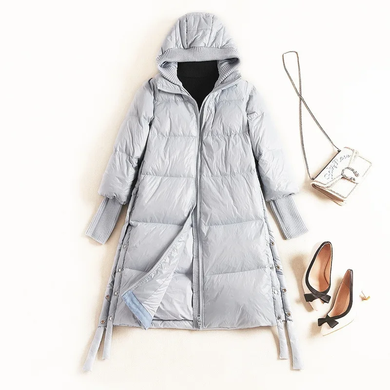 Shuchan/женские пуховики куртки теплая женская пуховая парка 90% белый пуховик на