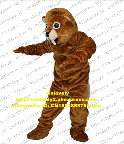 Коричневая выдра лютра бобр нутриа арахис бобак Гофер талисман костюм для