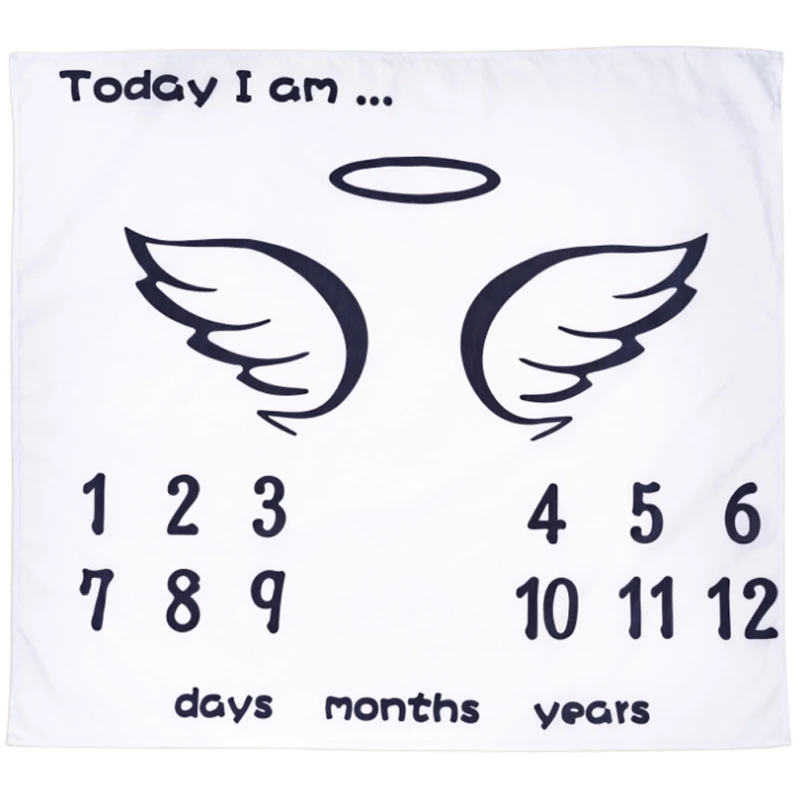 

Newborn Photography Backdrop Monthly Growth Milestone Photography Photo Prop Background Cloth for Unisex Infant Baby