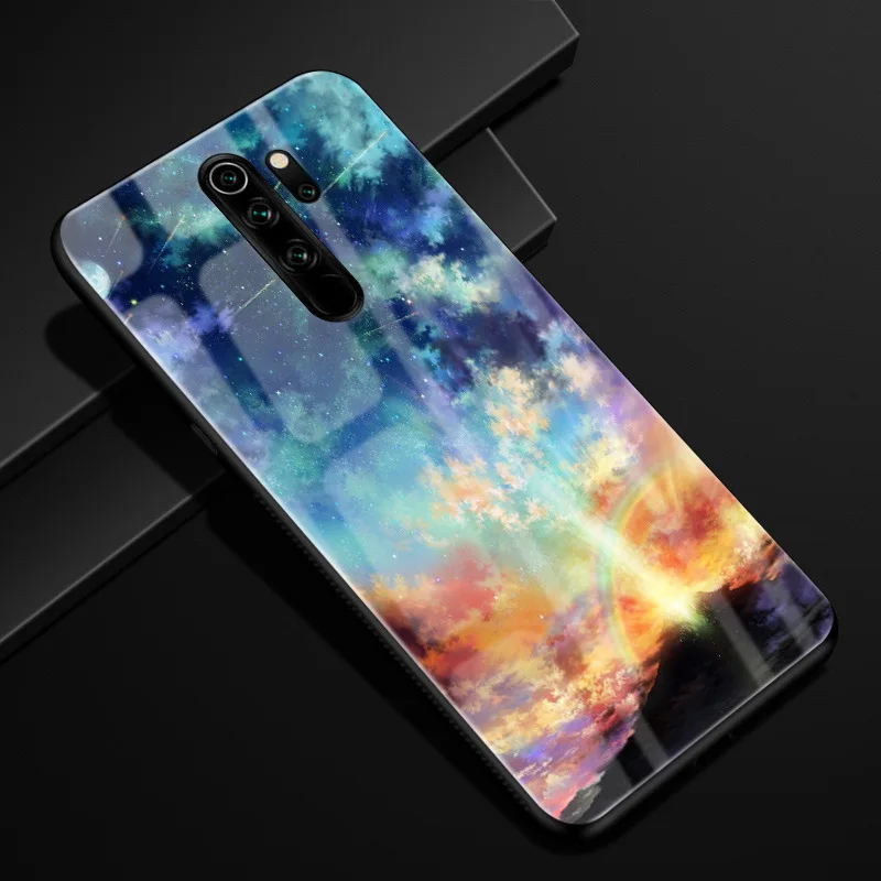 7 Для Xiaomi Redmi Note 8 Pro Чехол силиконовый бампер стекло жесткая задняя крышка для Redmi Note 8 чехол для телефона s Redmi Note8 Pro 8Pro Coque - Цвет: 7