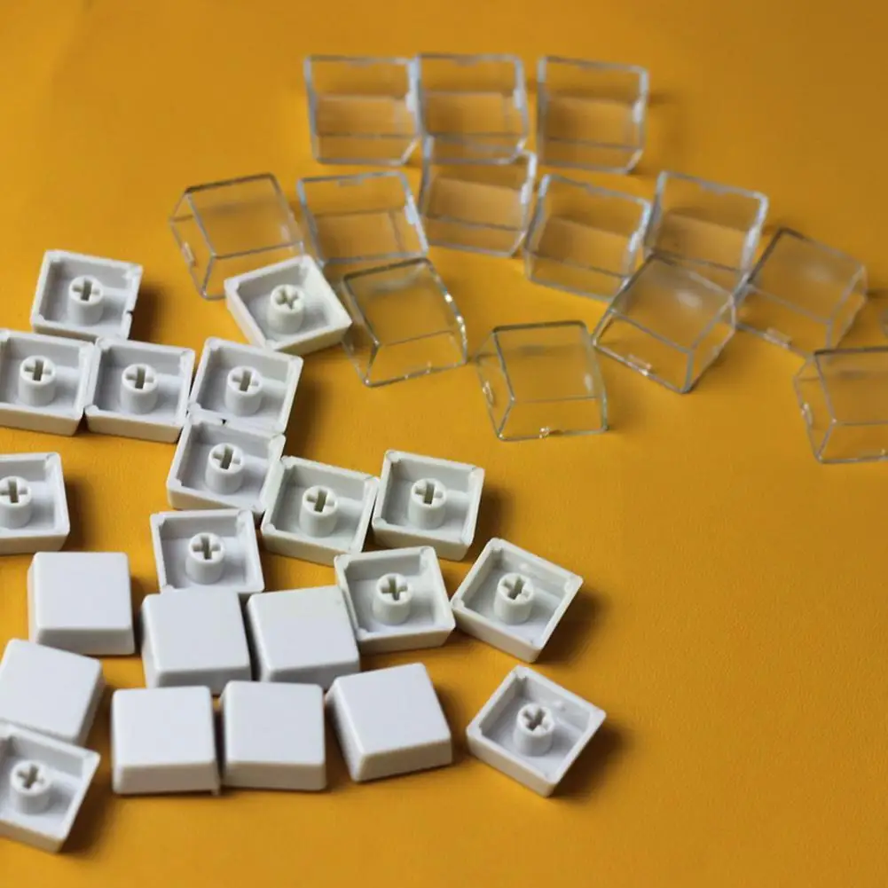 

10Pcs Transparent Keycaps Double-layer Keycaps Removable Keycap Paper Clips Custom Switch Relegendable Protection Shell G2E2