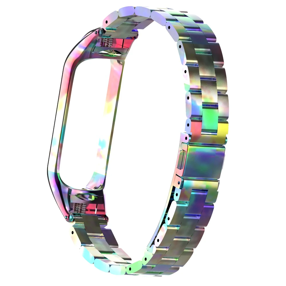 HANGRUI mi Band 4 металлический ремешок из нержавеющей стали для Xiaomi mi Band 4/3 Замена браслета mi band 4 совместимый ремешок с пряжкой