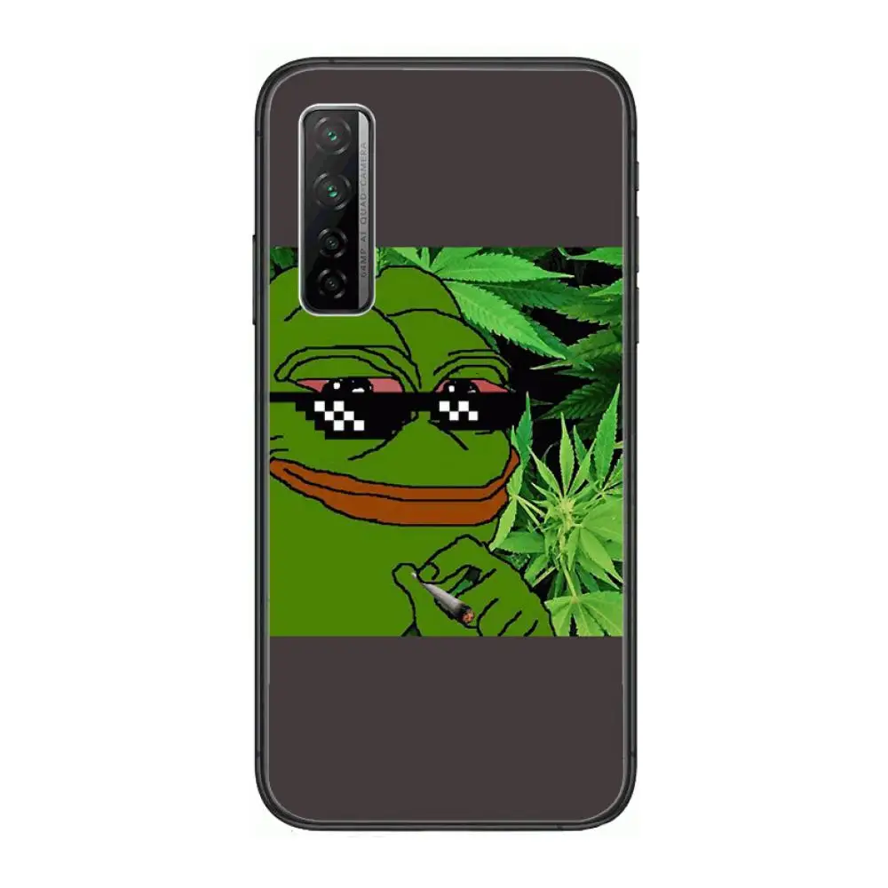 

Sad Frog pepe meme Phone Case For Huawei mate 40 30 10 20 40 8 9 Lite Z Pro Black Etui 3D Coque Painting Hoesjes 5g black