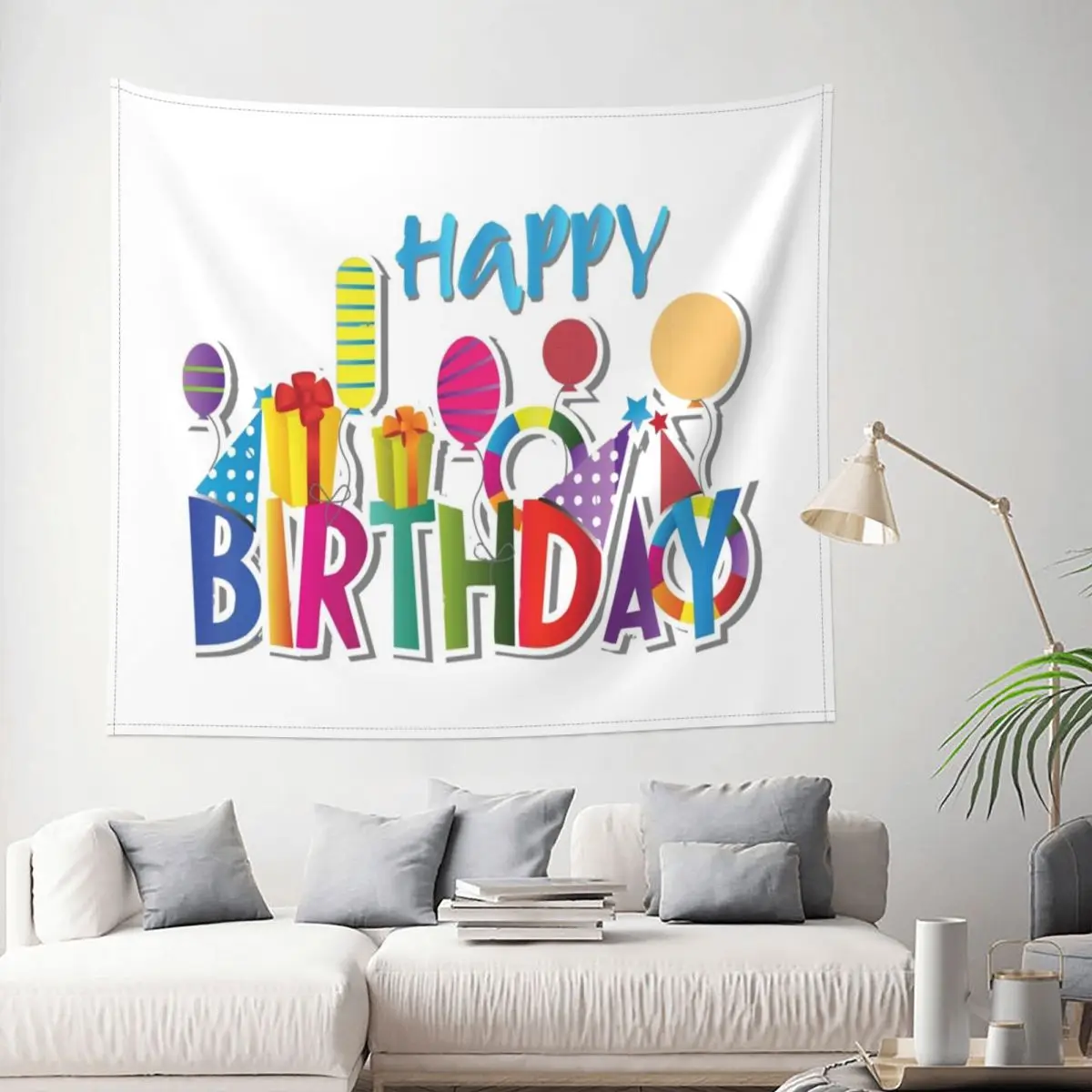 

Tapestry Yoga Happy Birthday Jesus Funny Love Decor Wall Room Home Decoration Hanging Bedroom Kawaii Cartom Gift