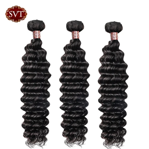 SVT волнистые бразильские волосы для наращивания, 1/3/4 пряди 8-26 дюймов, 100% человеческие волосы, 3 пряди