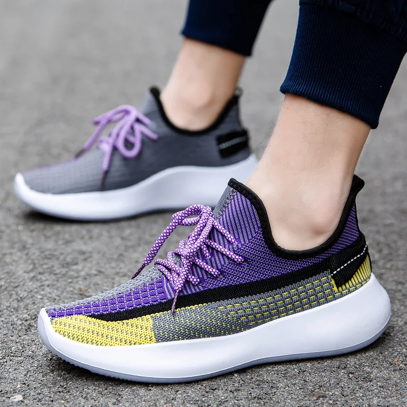 

New Style Men and Women Flat Shoes Youth Fashion Casual Shoes 2021 Summer Trend Tourist Lightweight Breathable Leisure Shoes