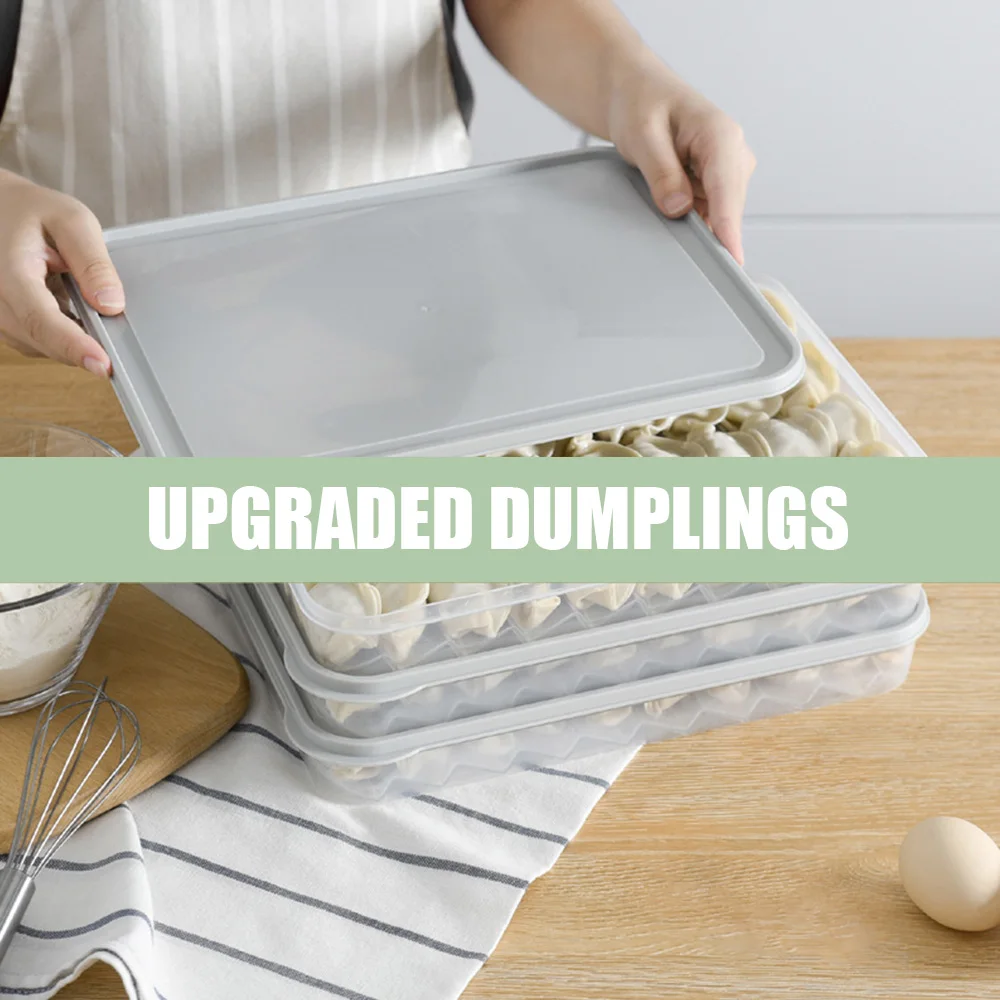 

Dumpling Storage Box Plastic Refrigerator Large Capacity Dumplings Freezer Cpntainer Organizer fo Kitchen Restaurant