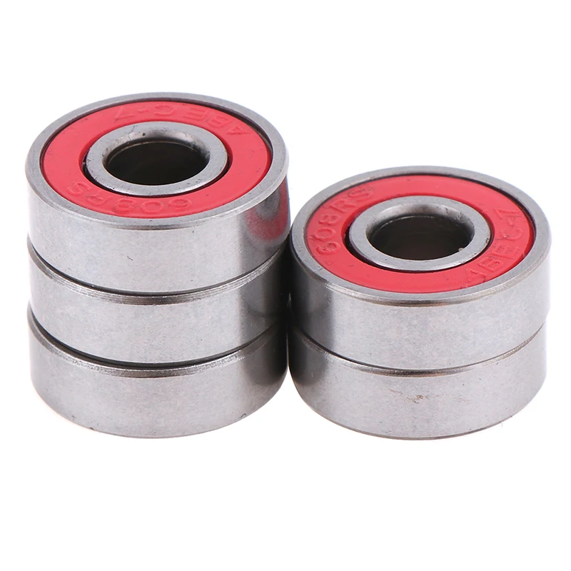 

5Pcs Red ABEC-7 608RS Skateboard Roller Sealed Ball Bearings 8x22x7mm