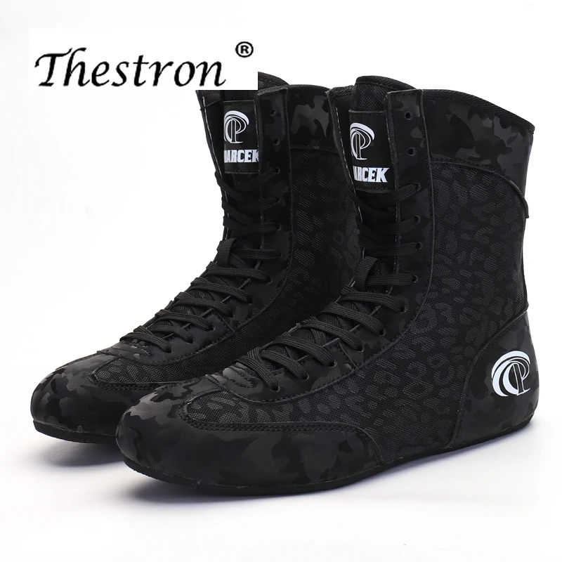 2021 Training Wrestling Boxing Shoes Men's Professional Boxing Sports Shoes Spring Mesh Breathable Fitness Shoes Weightlifting