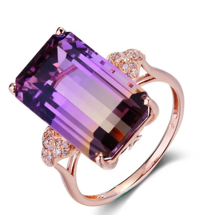 Украшение в виде цветка модное Ювелирное кольцо прямоугольное женское розовое