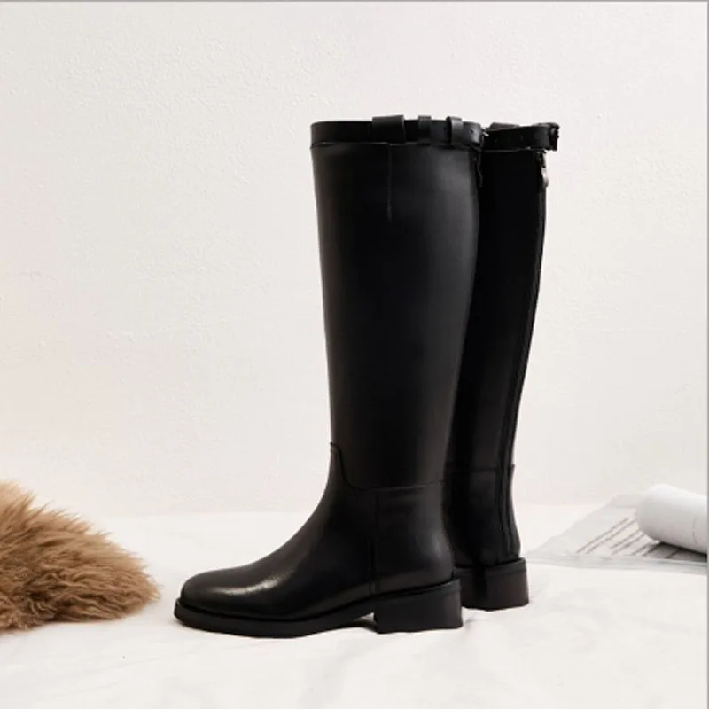 Женские сапоги зимние женские мартинсы мотоциклетные рыцарские женская