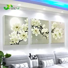 Картина на холсте с цветами орхидеи, 3 панели, модульные картины без рамы