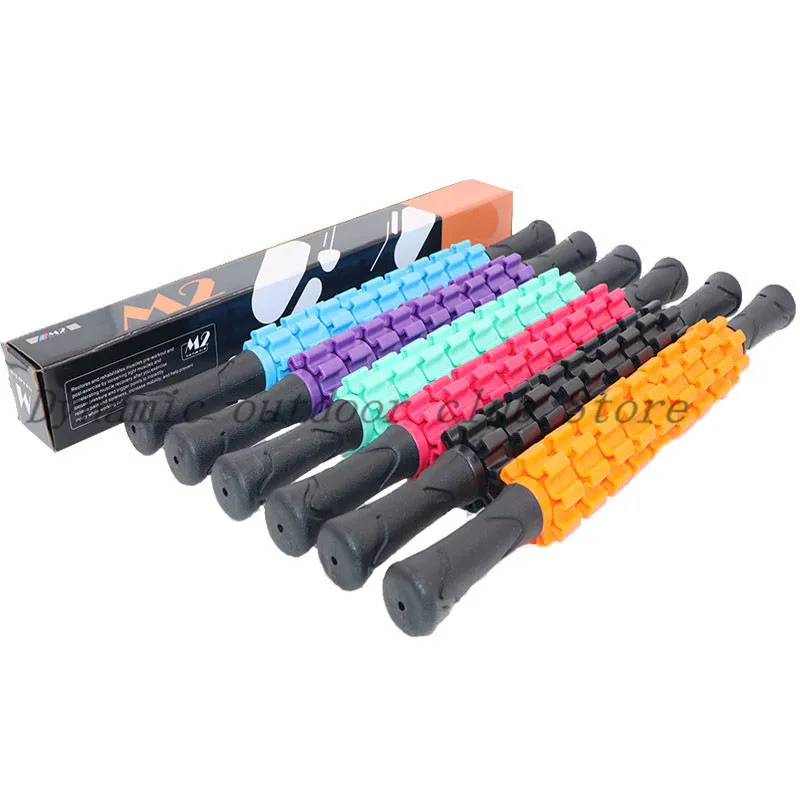 

9 Spiky Yoga Massage Stick Point Stick Pilates Muscle Physical Therapy Relieve Massage Tool Fitness Equipment Yoga Roller