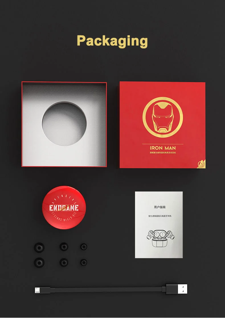 Оригинальные наушники-вкладыши с сертификатом Marvel Капитан Америка TWS