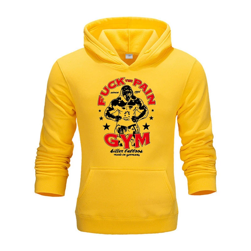 

New 2021 Autumn Winter Brand Mens Hoodies Sweatshirts Men High Quality Gym Letter Printing Long Sleeve Fashion Mens Hoodies