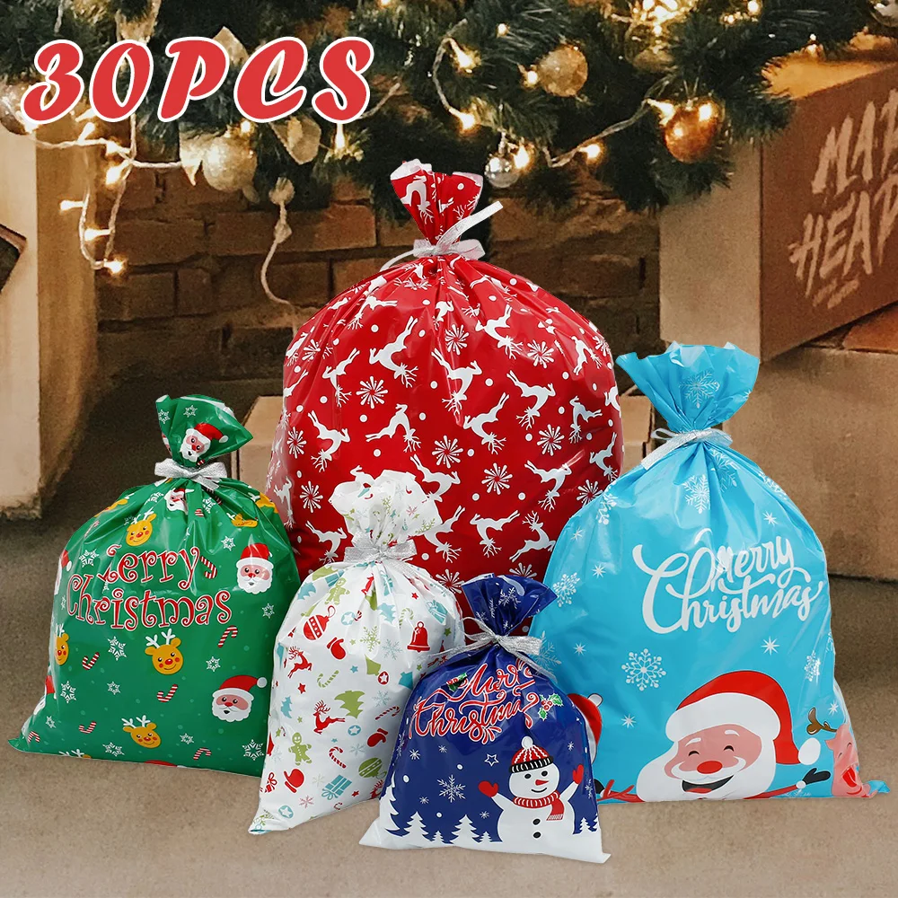 

Plastic Gifts Packaging Pouches Drawstring Gift Bags Birthday Wedding Party Bakery Cookies Snack Biscuit Candy Popcorn Pouches
