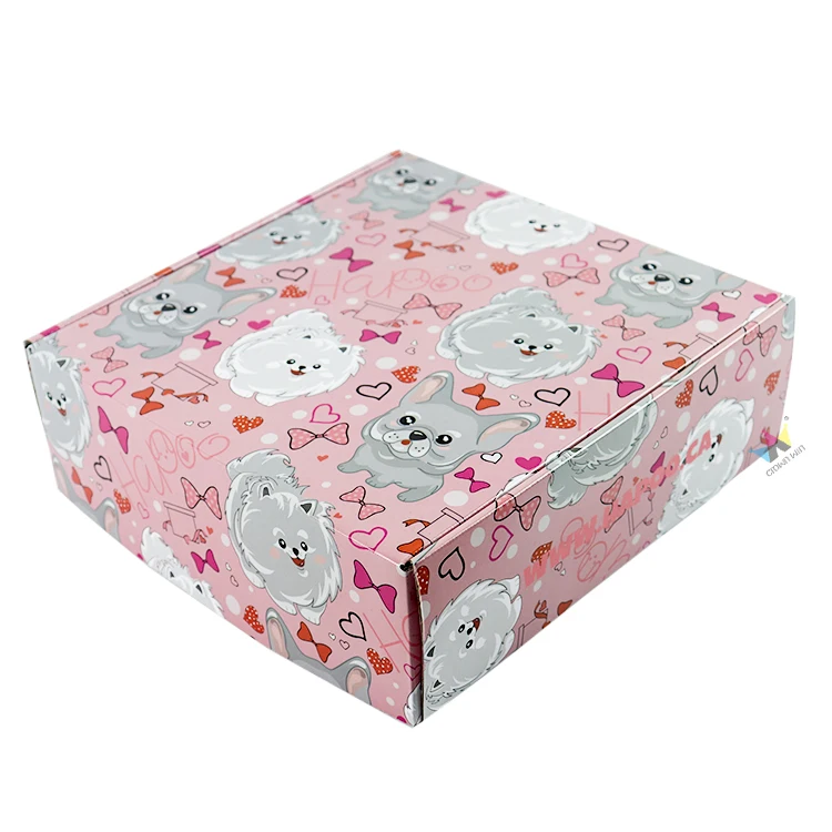 Косметические розовые коробки из гофрированного картона с принтом на заказ | Дом