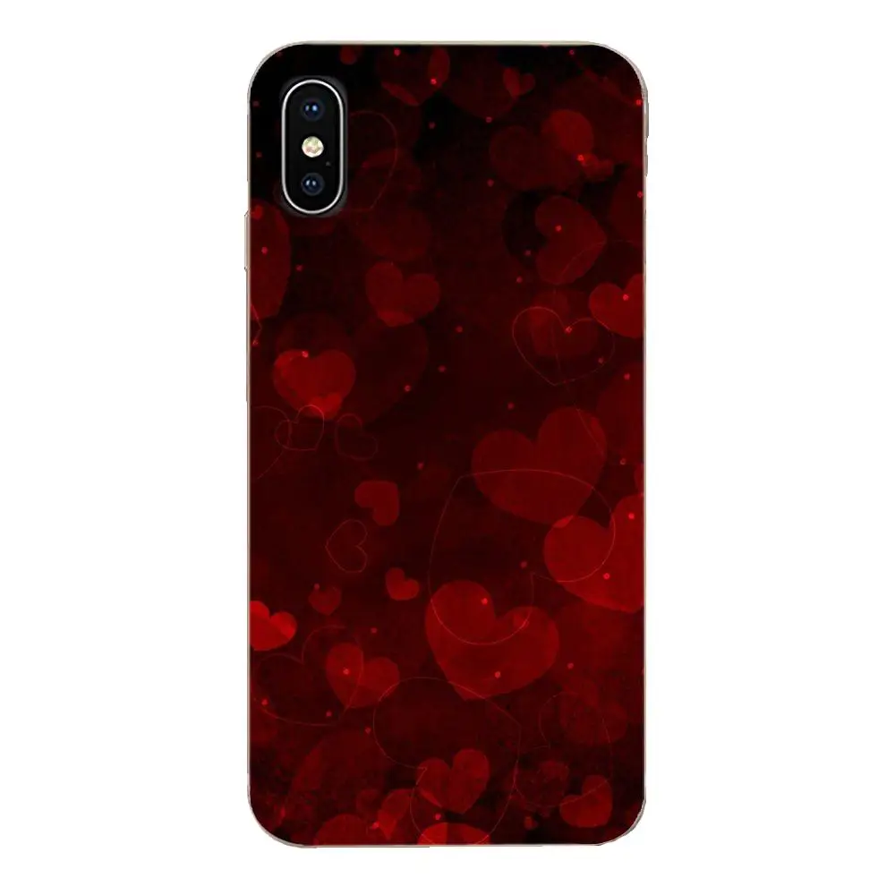 Ультратонкий Мягкий чехол из ТПУ с принтом сердца для Apple iPhone 4 4S 5 5C 5S SE 6 6S 7 8 11 Plus Pro