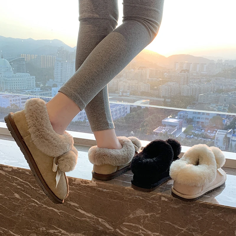 

Lady Boots Winter Shoes For Women Boots-Women Australia Round Toe Luxury Designer 2021 Mid-Calf Rubber Low Snow Leather Mid Cal
