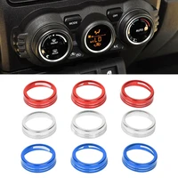 3pcs ac air conditioning sound knob cover aluminum alloy button ring trim for suzuki jimny 2019 2020 console covers