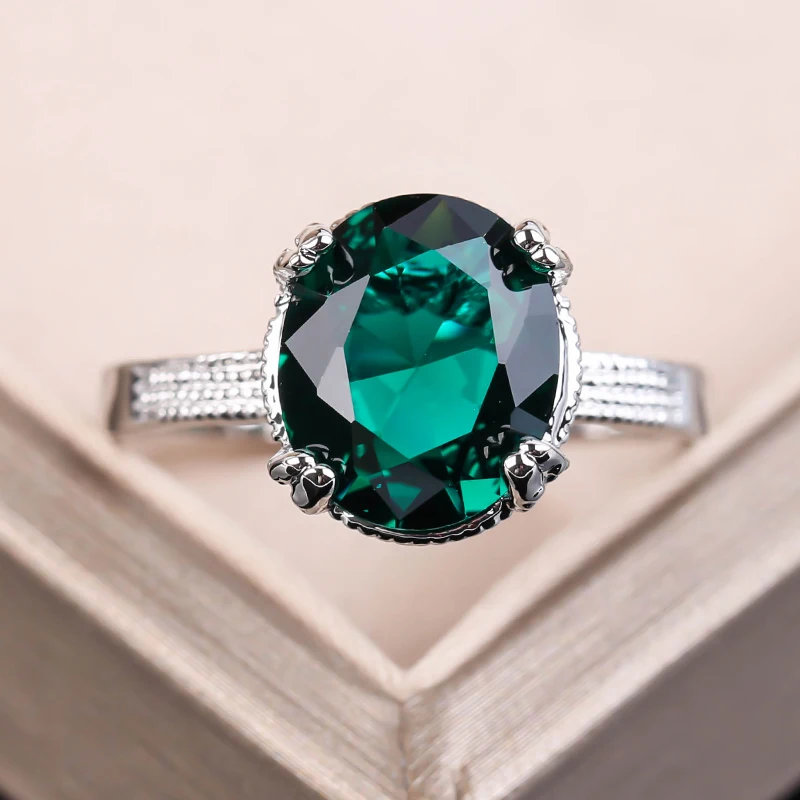Горячая распродажа 2019 искусственное кольцо серебряные овальные кольца из