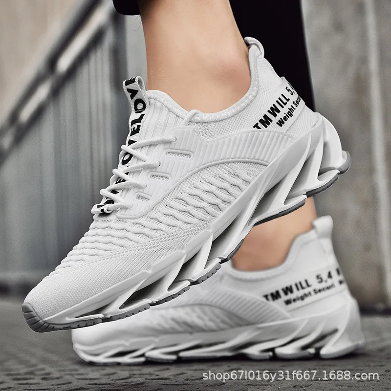 

2019 Новый вразлёт, плетение с дышащей сеткой лезвие фронтальный дикий кроссовки повседневные модные носки Легкая спортивная обувь