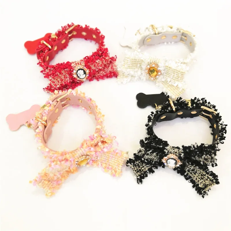 Ошейник для собак и кошек украшение со стразами классическое блестящее