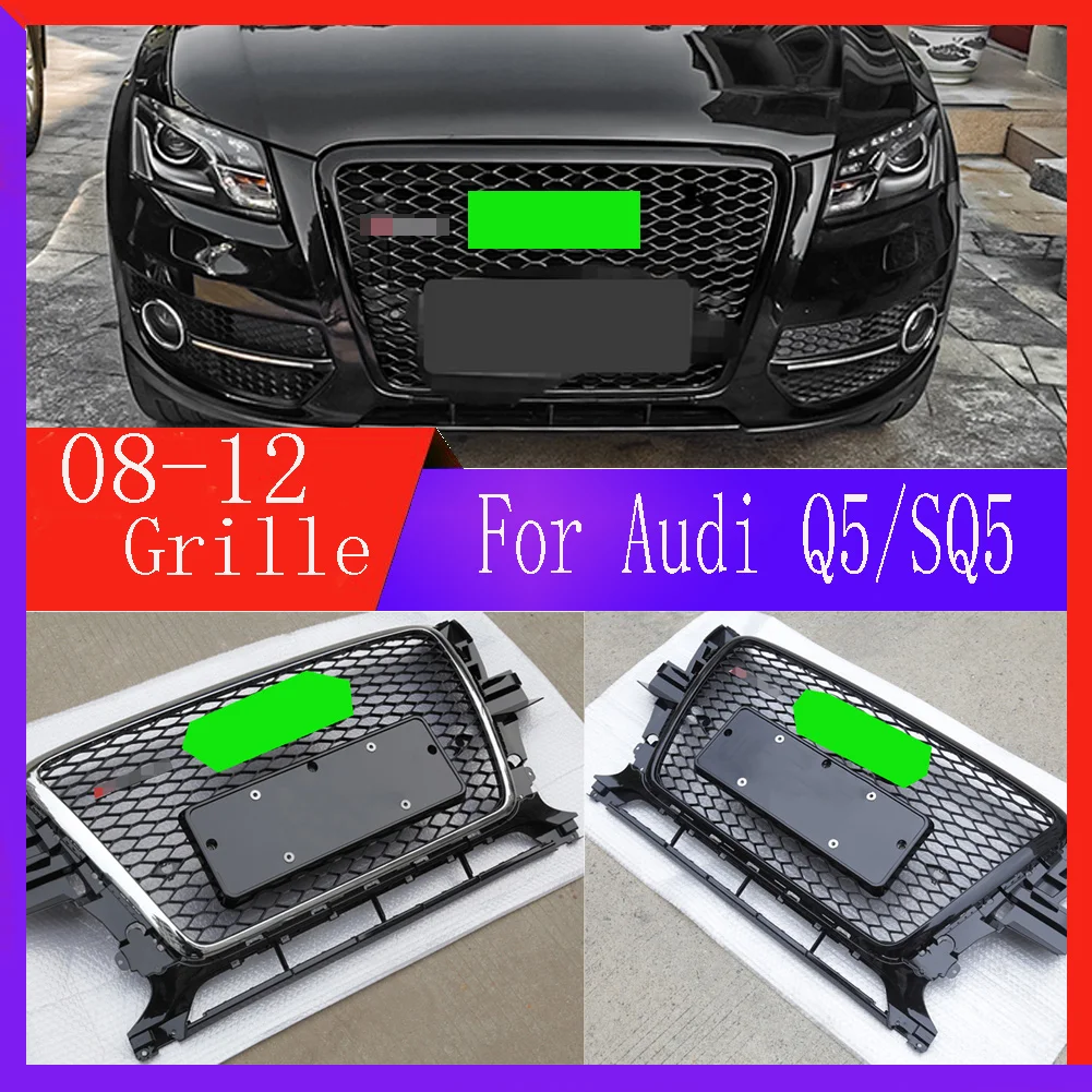 

For Audi Q5//Q5L/SQ5 2008 2009 2010 2011 2012 (For RSQ5 style) Car Front Bumper Grille Centre Panel Styling Upper Grill Q5 L