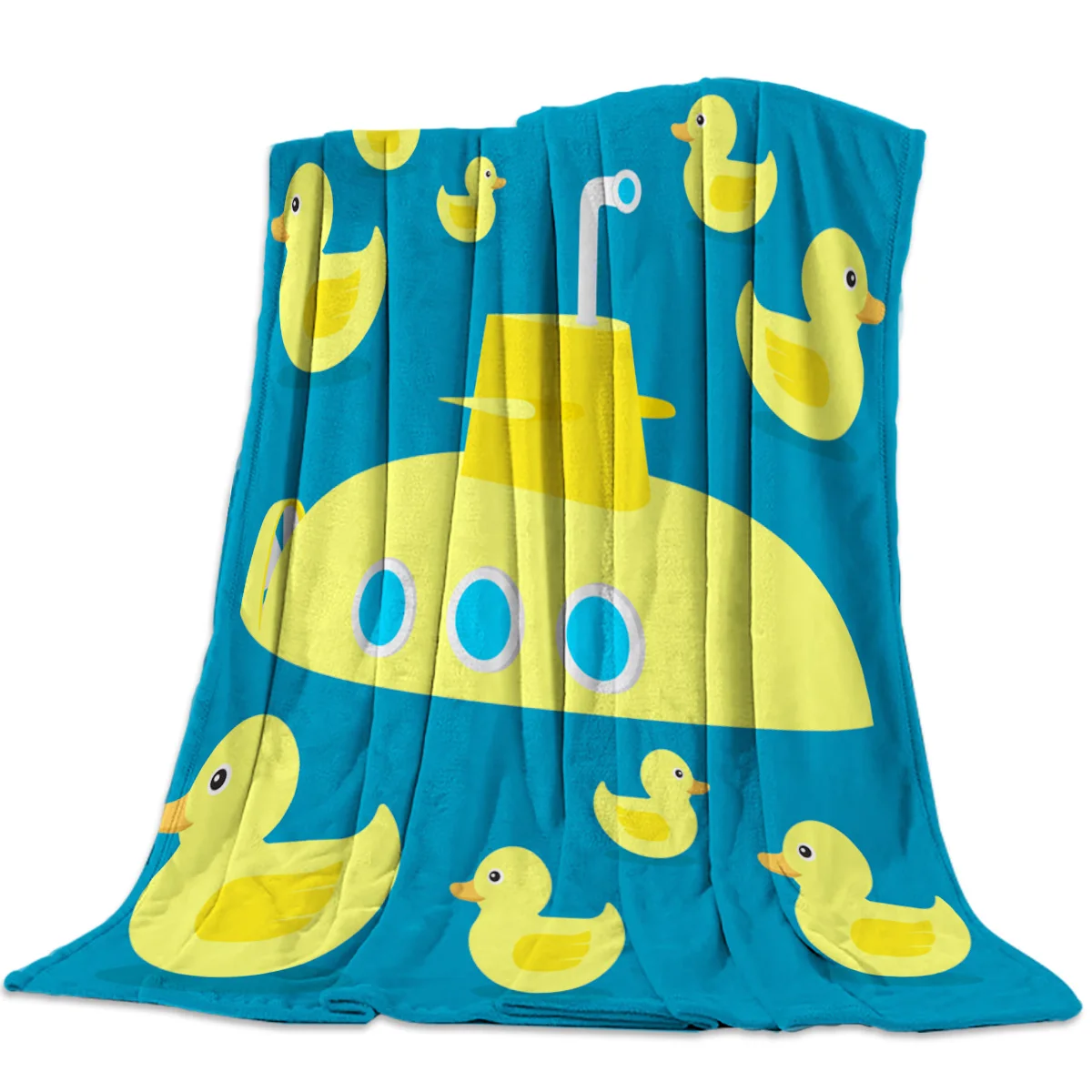 Одеяло с изображением утки подводной лодки желтого и синего цвета одеяло для