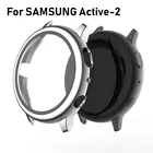 Чехол со стеклом для защиты экрана для Samsung Galaxy Watch Active 2 40 мм 44 мм, жесткий защитный чехол из поликарбоната для Active 2