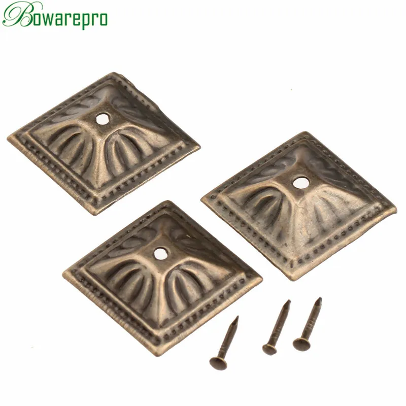 10 шт. 21 мм Античная бронзовая квадратная насадка для обивки декоративные гвозди