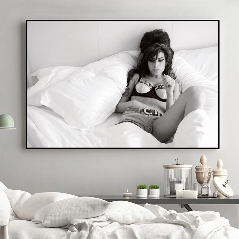 

Эми Уайнхаус музыка ткань со звездами декор с печатью плакат